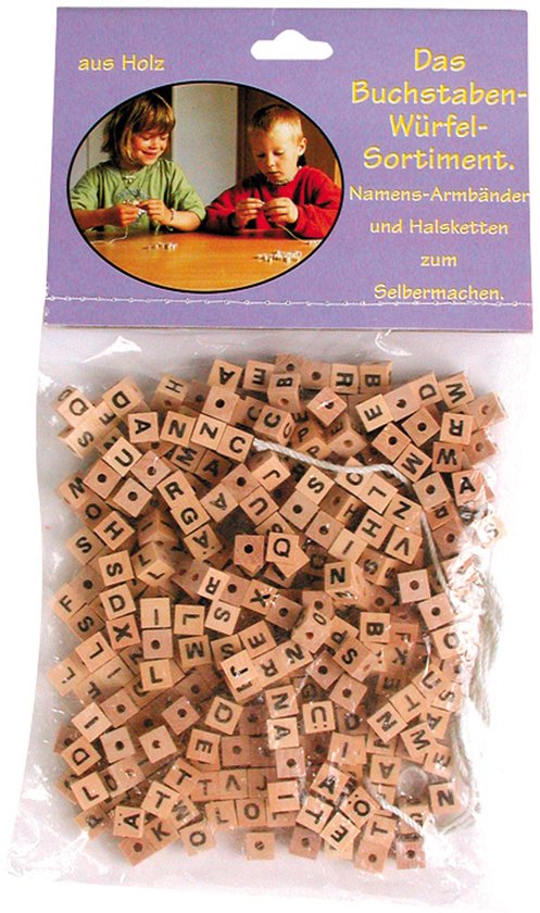 Houten alfabet kralen