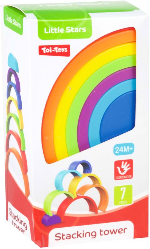 Little Stars Baby Stapeltoren Regenboog, 7dlg. van Little Stars® — afbeelding 3