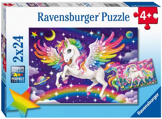 Puzzle Ravensburger Unicorn et Pégase - Puzzle - 2x24 pièces