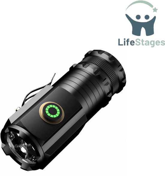 WEEKSUN Led zaklamp, oplaadbaar, 150.000 lumen, extreem helder, 5200