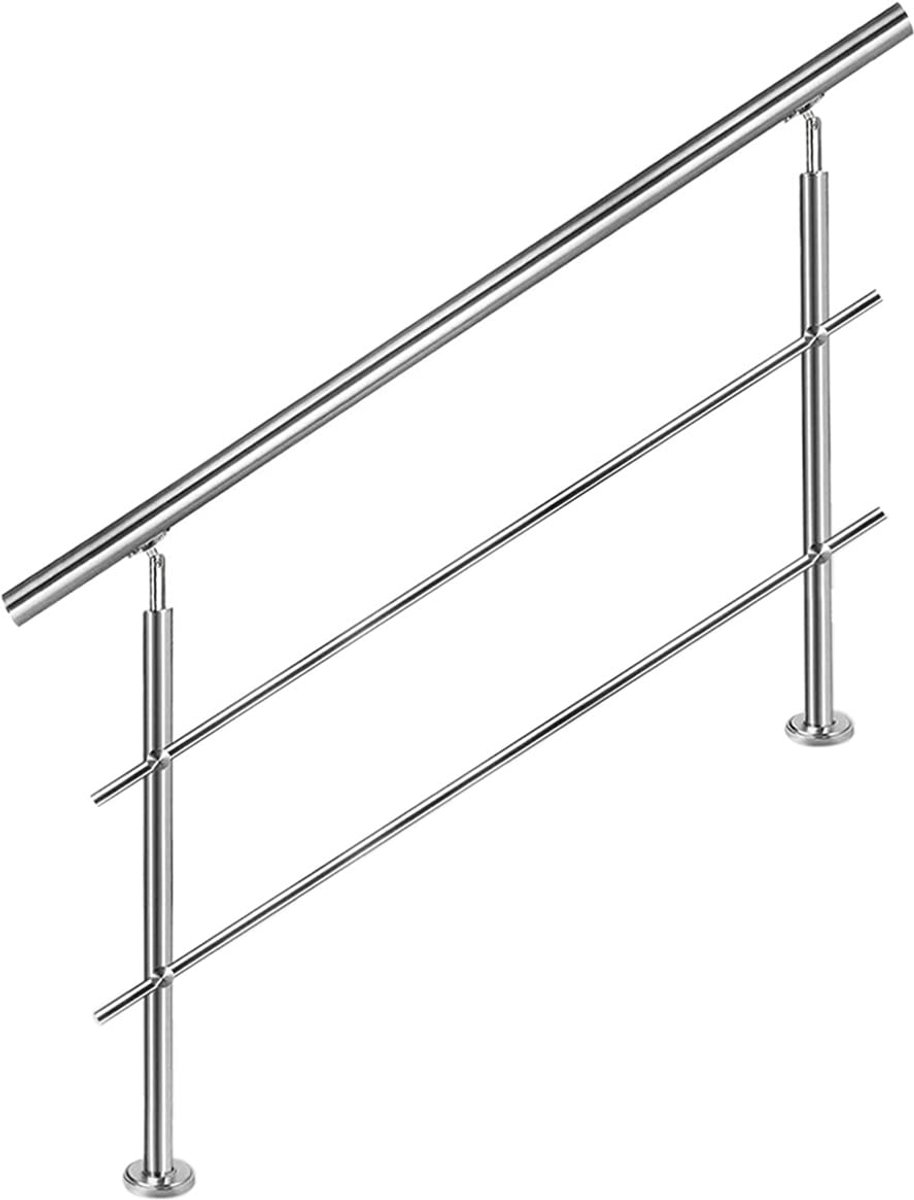 Roestvrijstalen leuning voor trap en balkon - duurzame balustrade - 160 cm