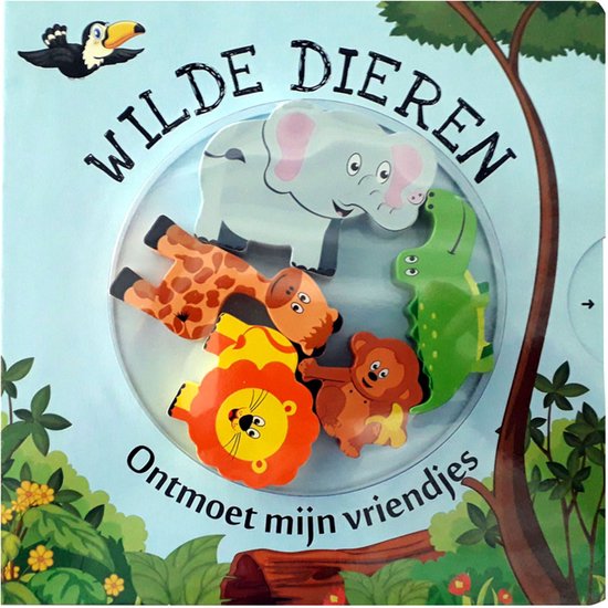 Foto: Mondikaarten ontmoet mijn vriendjes dieren boek voor kind wilde dieren