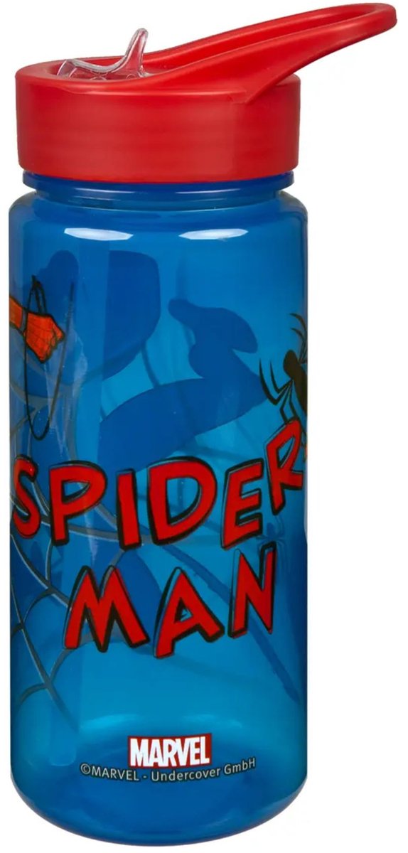 Spiderman Broodtrommel en Drinkfles Rood/Zwart/Blauw van Stor@Path — afbeelding 3
