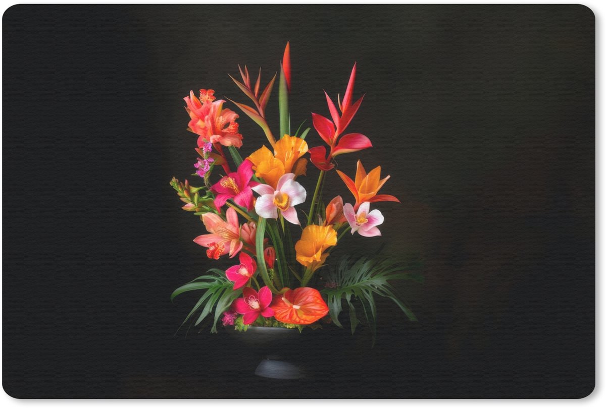 Muismat 27x18 cm - Mousepad Boeket - Bloemen - Exotisch - Muismatten