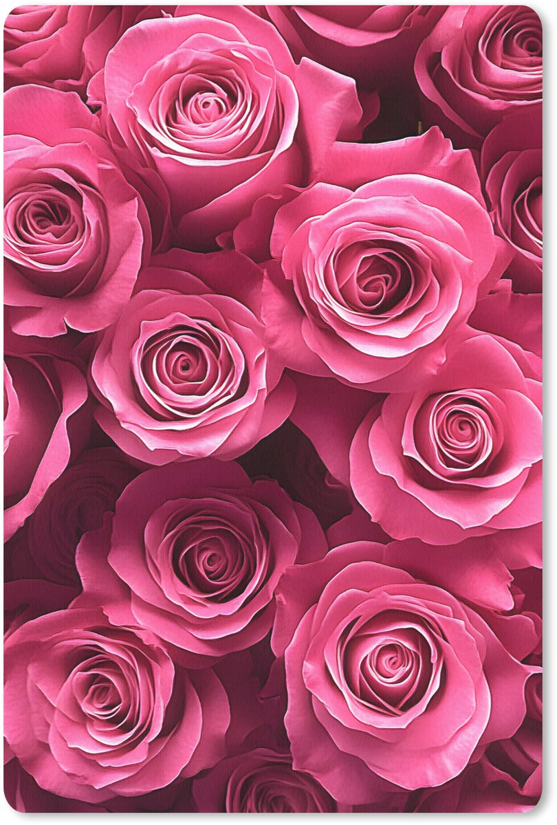 Muismat 18x27 cm - Mousepad Rozen - Pink - Bloem - Muismatten