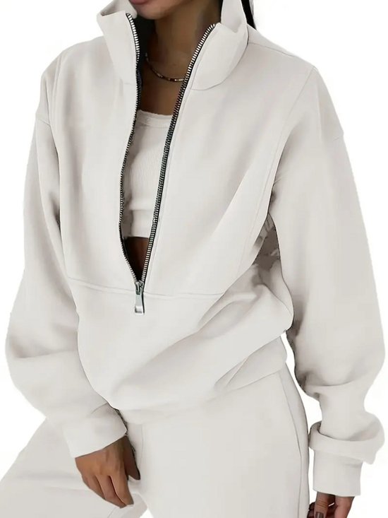 Survêtement Bovista Femme - Survêtement d'intérieur - Adultes - Capuche - Pantalon de Pantalons de jogging - Sweat à capuche - Wit - Taille M