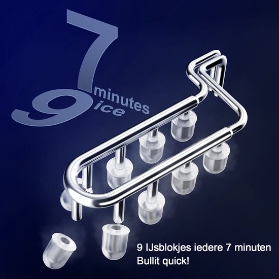 Luxe volledige set met 3 Bardi RVS dubbelwandige thermosbekers - koffiebekers Bardi Deluxe IJsblokjesmachine – IJsblokmaker Inclusief Luxe Thermosbeker en IJsschep – 9 Blokjes in 8 Minuten – Zwart — afbeelding 5