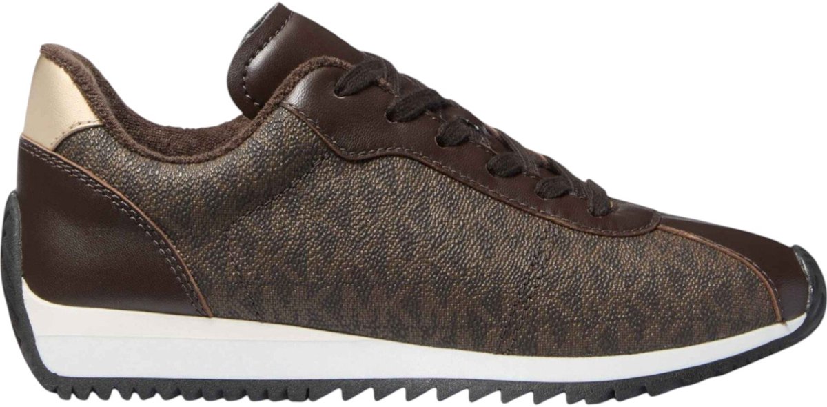 Michael Kors Rhodes Trainer Sneakers Dames - Leren Sneaker - Bruin - Maat 40