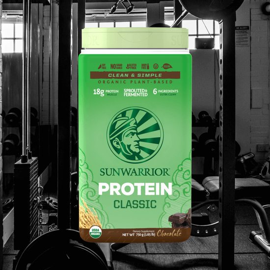 Sunwarrior Protein Classic Organic (750g) Chocolate - Eiwitten - Veganistisch eiwit — afbeelding 4