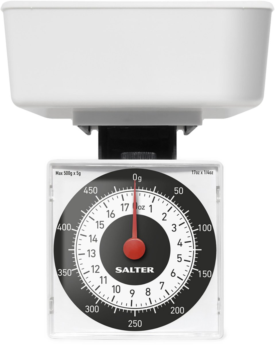 Salter Mechanical Kitchen Scale Compact Travel-gedeelte Control geen batterij nodig