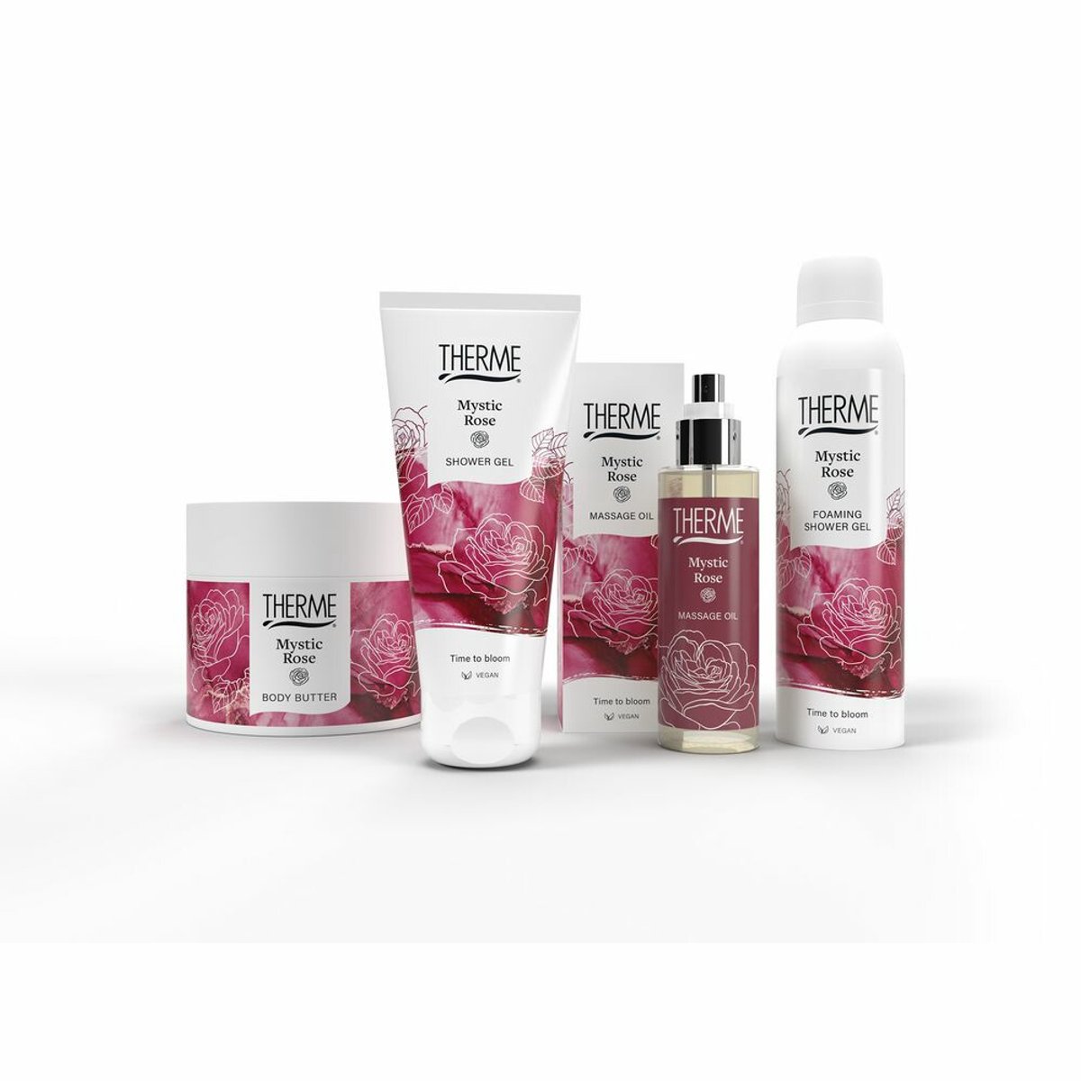 Goedkoopste 3x Therme Foaming Shower Gel Mystic Rose 200 ml