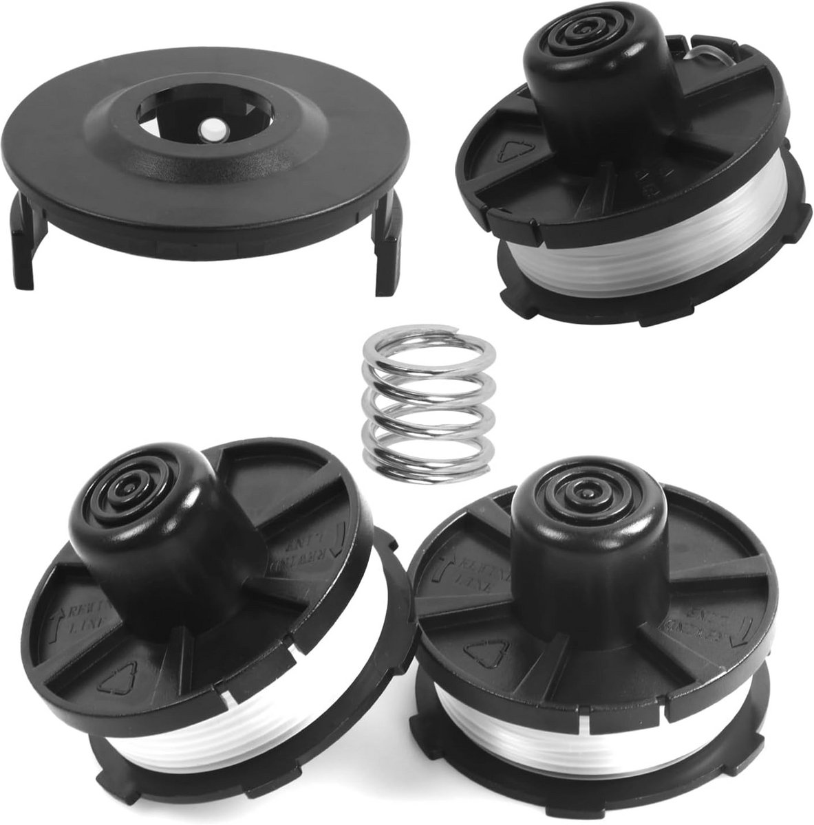 3 Stuks Vervangende Draadspoelen voor Accu Grastrimmers - 8m, Ø 1,6mm