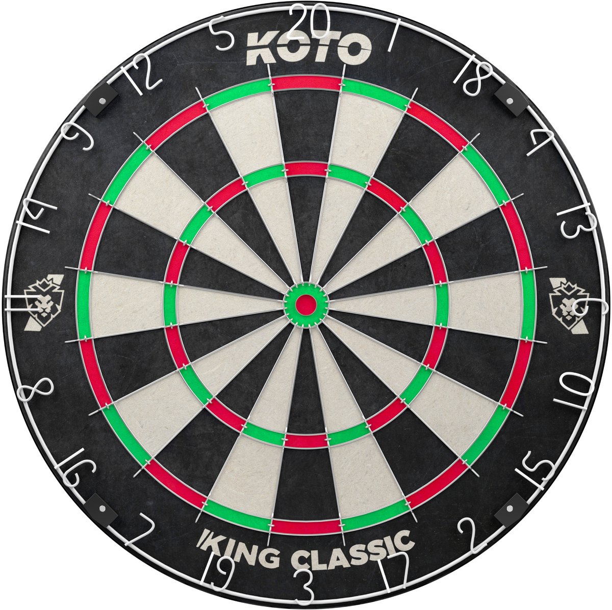 KOTO – King Classic Dartbord – Officiële afmetingen – Met Ophangsysteem – Ultra Dunne Draad - Ideaal Voor Starters