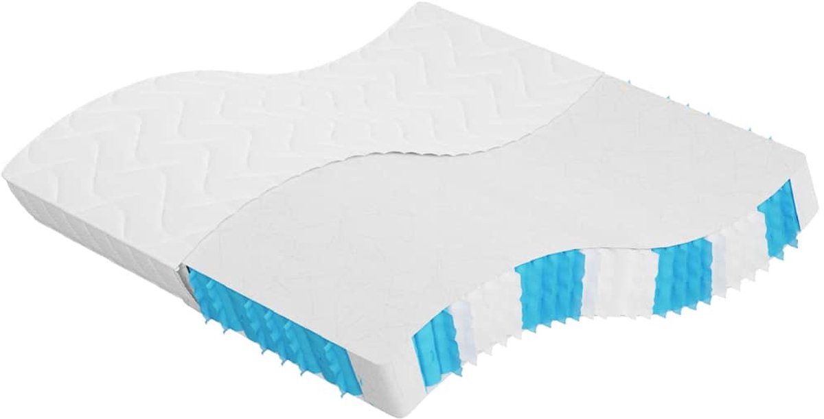 vidaXL - Pocketveringmatras - middelhard-hard - 200x200 - cm