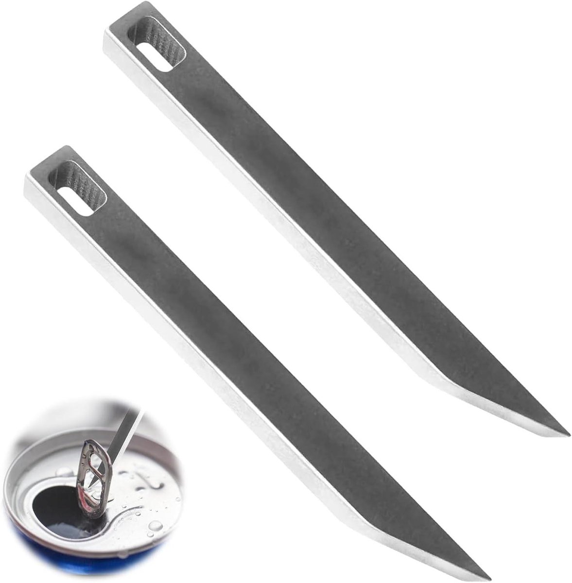 2-delige roestvrijstalen Mini Bar - Ultra minimalistische slimme breekijzer multitool - draagbare multitool EDC-sleutelhanger