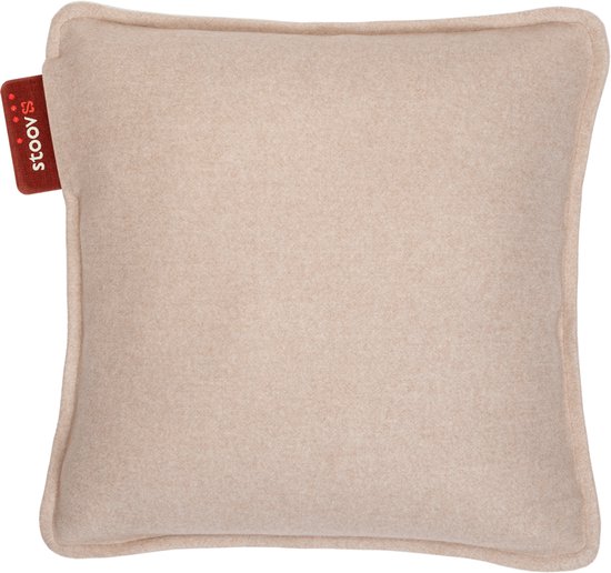 Stoov Warmtekussen | Ploov Soft Beige | Duurzaam & Draadloos | Infrarood warmtekussen | 45x45 cm | Standard batterij