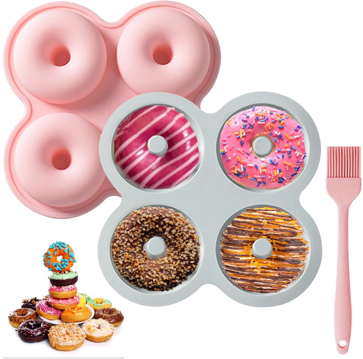 Ibenzoa® Multifunctionele Siliconen Bakvorm Set – 2 Stuks voor Diverse Bakresultaten