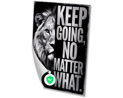Inspirerende leeuw met motiverende tekst - Motivatie muurdecoratie - Poster leeuw - Realisme - Muurdecoratie modern - Muurdecoratie posters - poster 40x60 cm Inspirerende leeuw met motiverende tekst - Motivatie muurdecoratie - Poster leeuw - Realisme - Muurdecoratie modern - Muurdecoratie posters - poster 40x60 cm