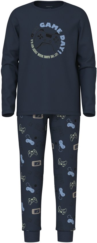 Pyjama d'hiver Name it pour garçon - bleu - NkmNightset
