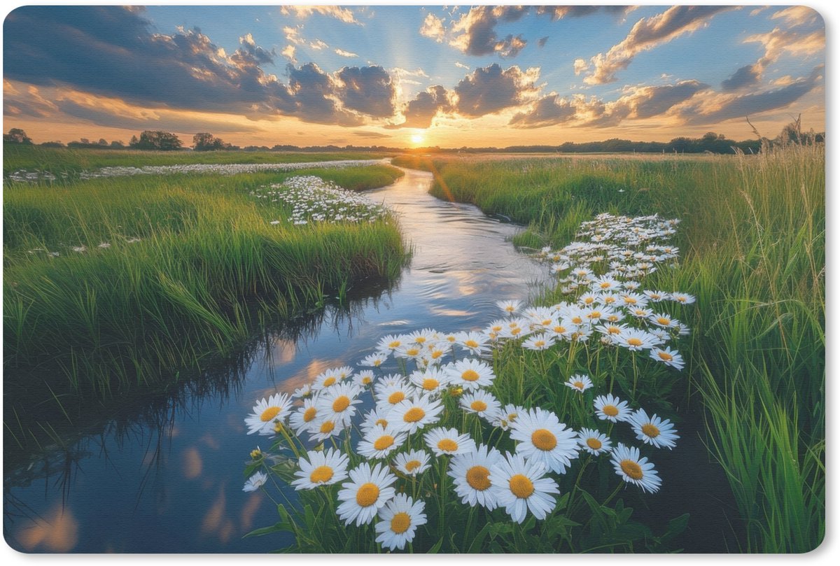 Muismat 27x18 cm - Mousepad Beekje - Landschap - Margriet - Muismatten