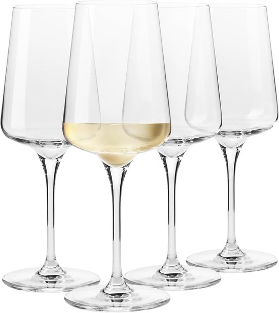 Krosno Verres à Vin Rouge Avant-Garde – Set De 4 – 490 Ml – Cristallin Élégant Pied Long – Lave-vaisselle