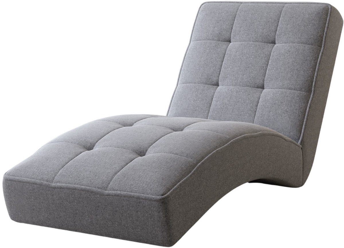 Chaise longue LIVANO - Elegante 1-zits ligstoel | Zit- en loungebank voor woonkamer & relaxruimte | Chaiselongue 73x79x170 cm (Grijs - Twist 19)