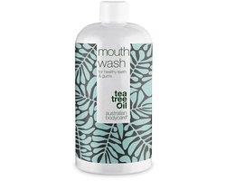 Mondwater met Tea Tree Olie — mondspoeling voor een gezonde mondhygiëne om tandvleesproblemen te voorkomen