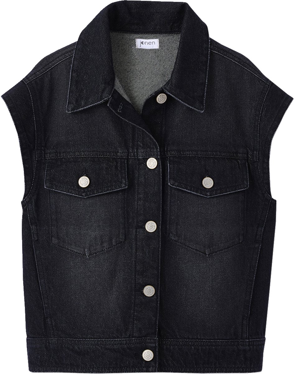 Jonen Oversized vest en spijkerbroek zonder mouwen voor meisjes JONEN