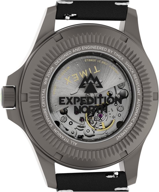 Timex Expedition North Automatic TW2V54000 Horloge - Leer - Zwart - Ø 41 mm