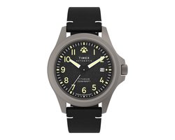 Timex Expedition North Automatic TW2V54000 Horloge - Leer - Zwart - Ø 41 mm