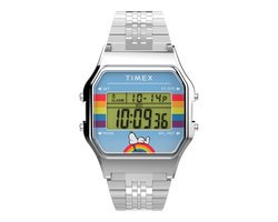 Timex Peanuts Timex 80 TW2V61300 Horloge - Staal - Zilverkleurig - Ø 38 mm