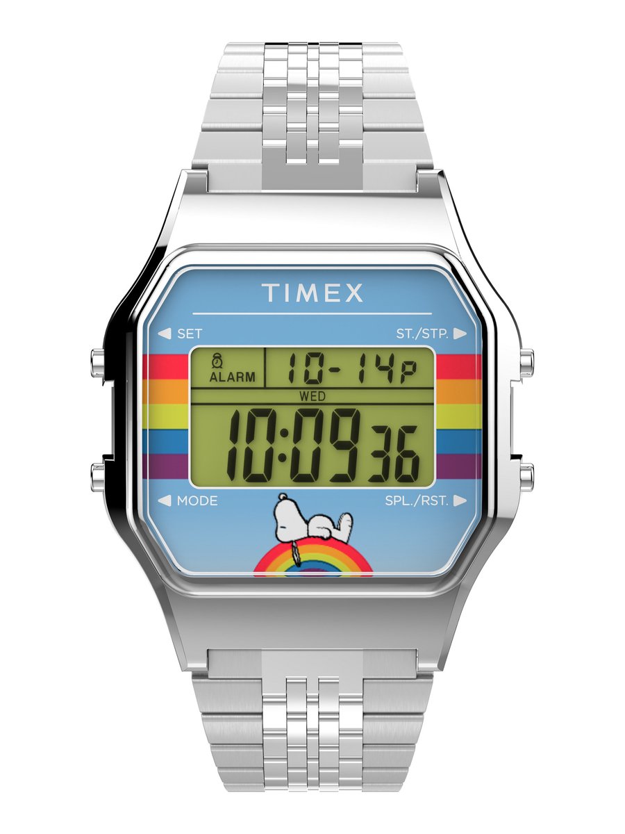 Timex Peanuts Timex 80 TW2V61300 Horloge - Staal - Zilverkleurig - Ø 38 mm