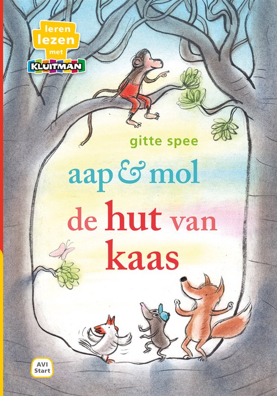 Leren lezen met Kluitman - aap & mol. de hut van kaas - cover