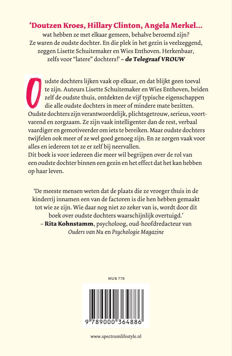 Het oudste dochter effect - back cover