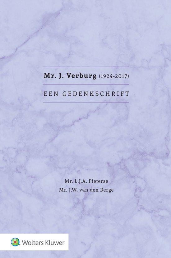 Mr. J. Verburg (1924-2017) - cover