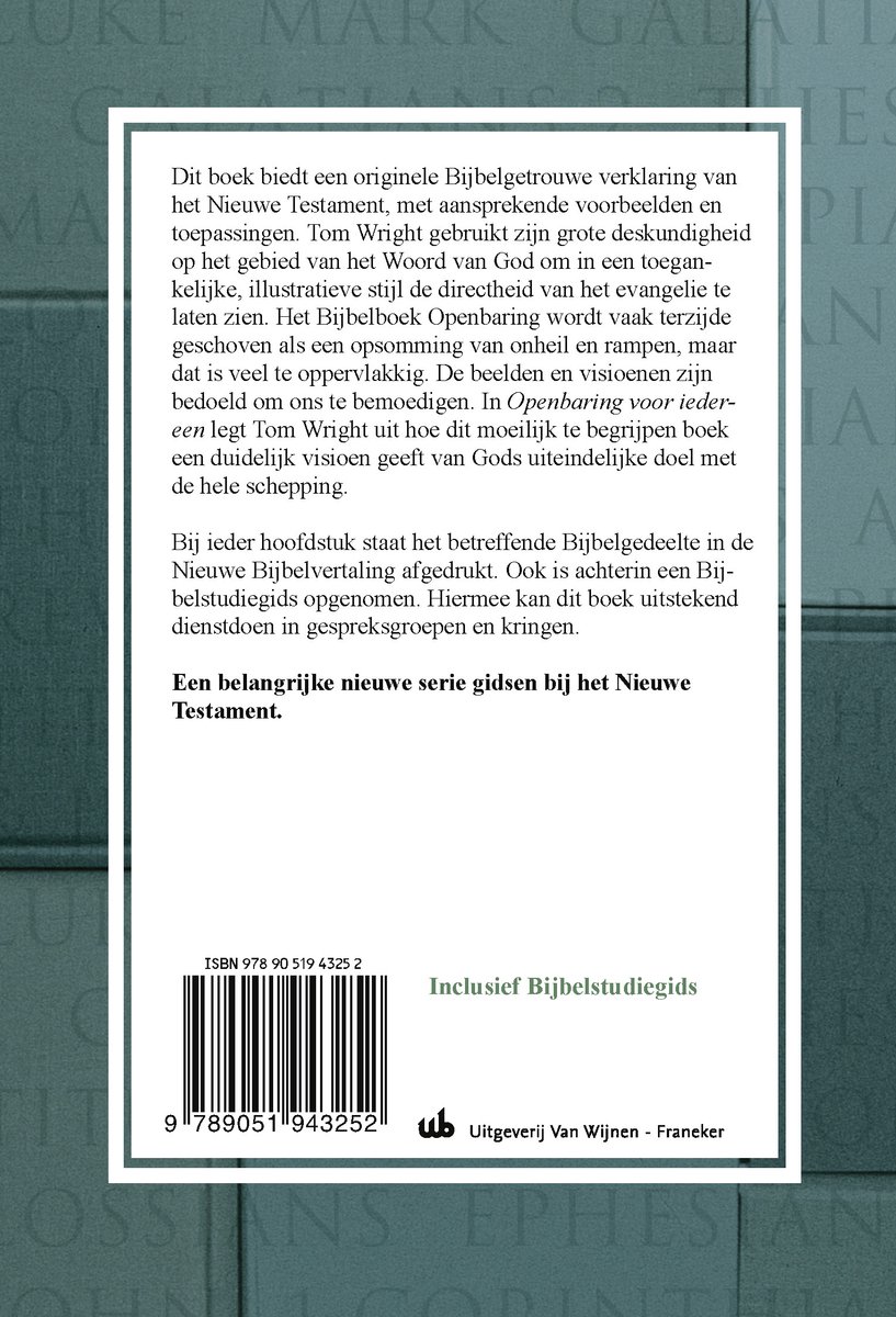 Openbaring voor iedereen - back cover