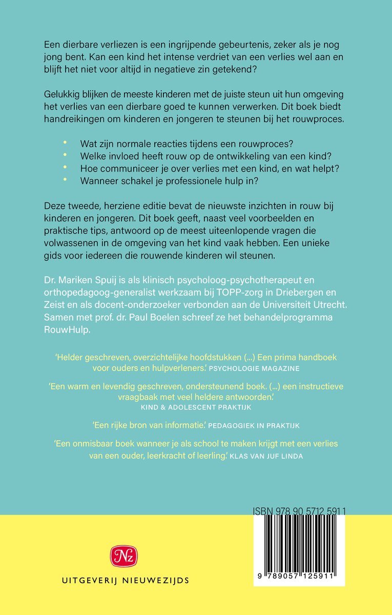 Rouw bij kinderen en jongeren - back cover