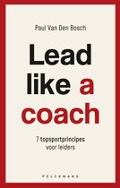 Boek "Lead like a coach" met rode letters op een crème achtergrond.