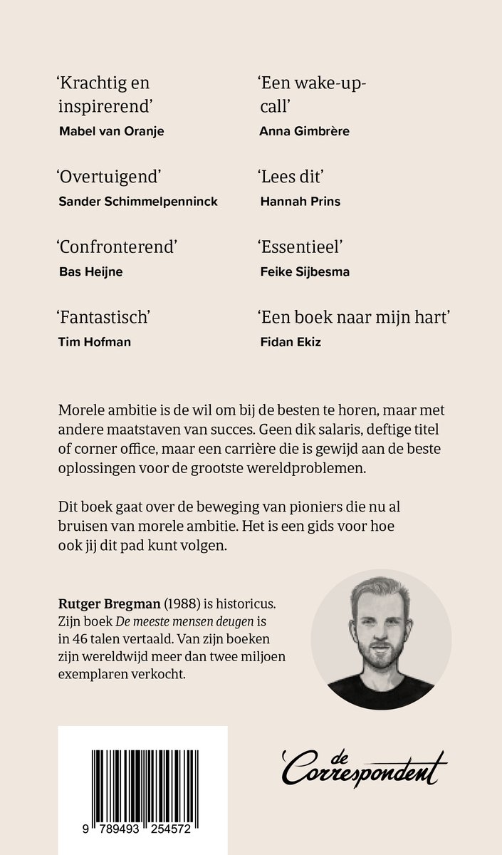 Morele ambitie - back cover