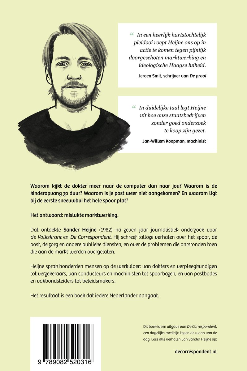 Boek 'Er zijn nog 17 miljoen wachtenden voor u' met een portret van de auteur en tekstfragmenten.