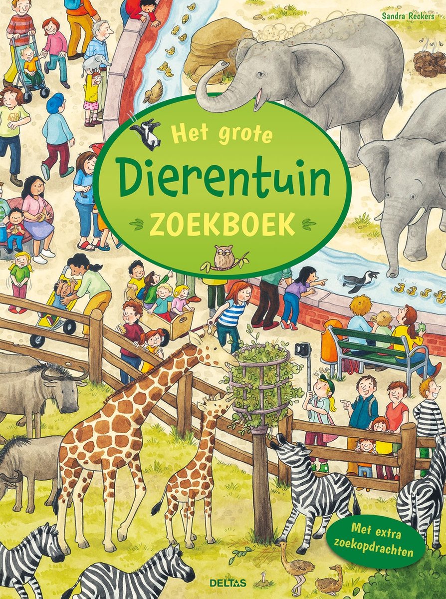 Omslag van Deltas Zoekboek - Het Grote Dierentuin Zoekboek - Vanaf 3 Jaar