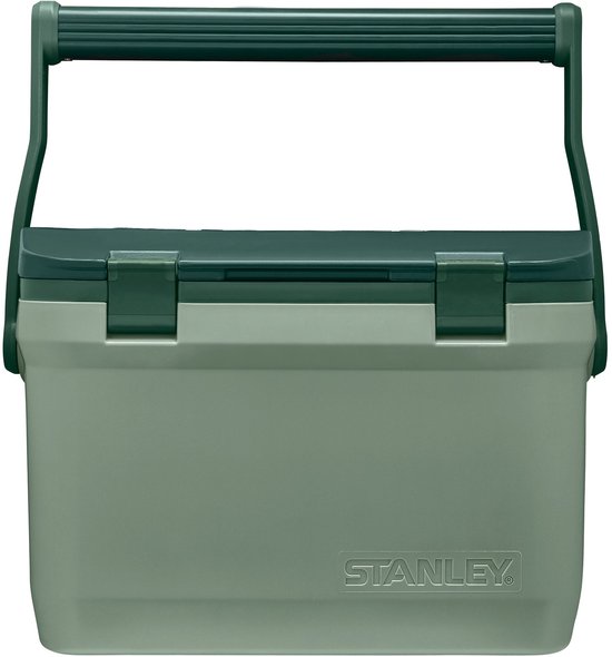 Stanley Adventure Outdoor Cooler 15.1L - IJskoud voor 36 Uur - Dubbelwandig Geïsoleerde Coolbox - BPA Vrij - Deksel Fungeert Ook Als Stoel - Camping Koelbox - Waterdicht - Green