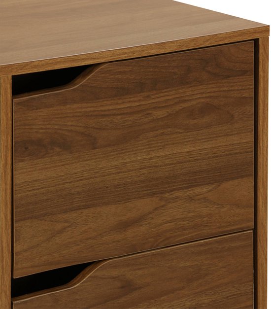 sweeek - Bureau Vintage avec 2 tiroirs en bois coloris noyer