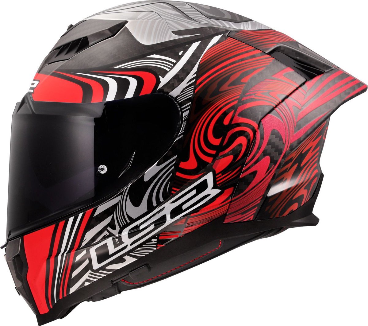 LS2 FF807 Dragon integraal helm Enthum rood XXL
