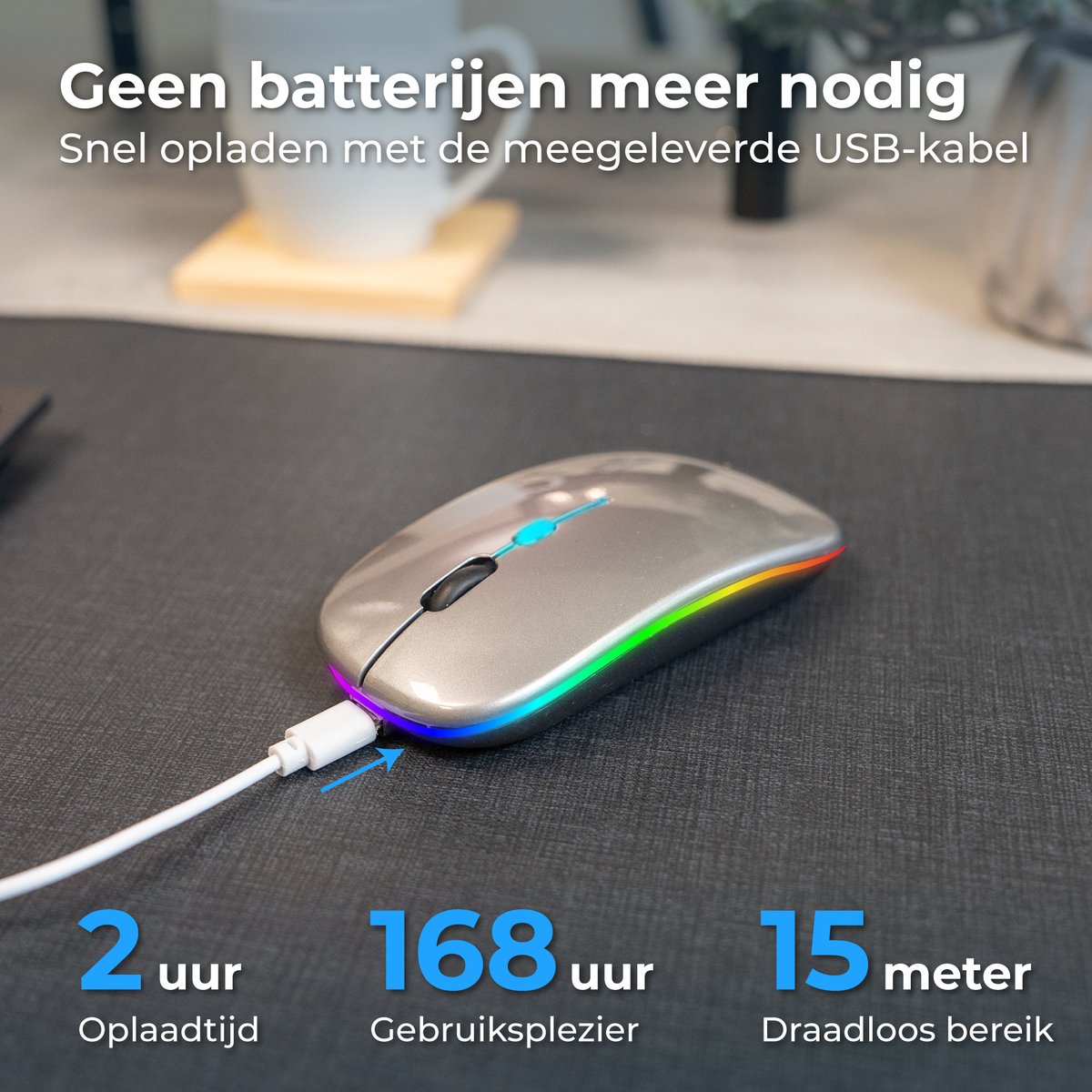 Nuvance LED Bluetooth Muis thumbnail 4