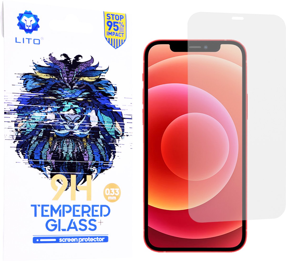 Screenprotector voor Apple iPhone 12 Mini - LITO 2.5D Classic 9H Gehard Glas - Transparant