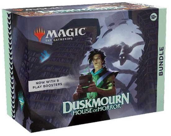 Magic: The Gathering - Duskmourn: House of Horror Bundle (9 Play boosters, 30 land cards & accessories) - UK