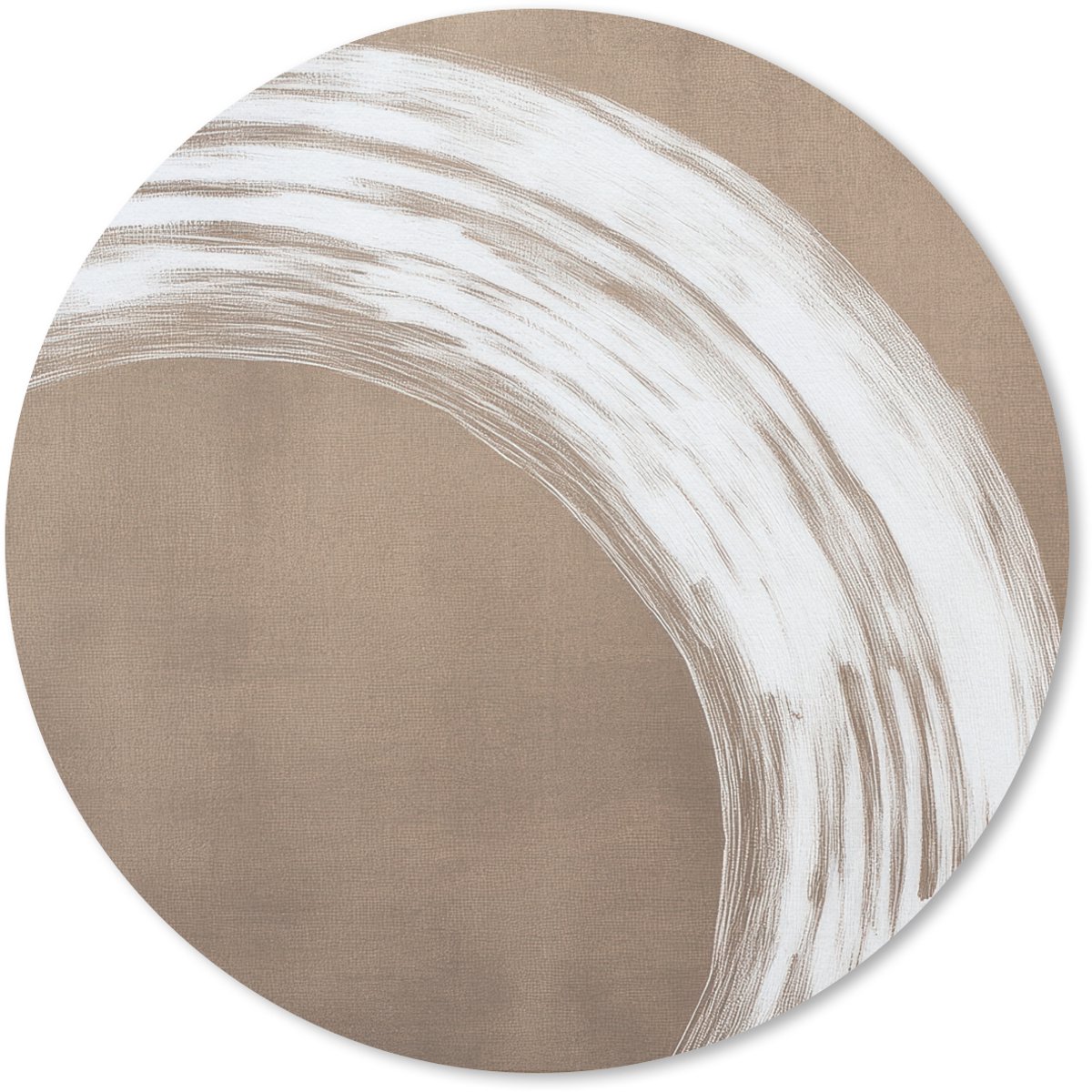 Muismat rond 30x30 cm - Mousepad Verf - Bruin - Japandi - Ronde muismatten
