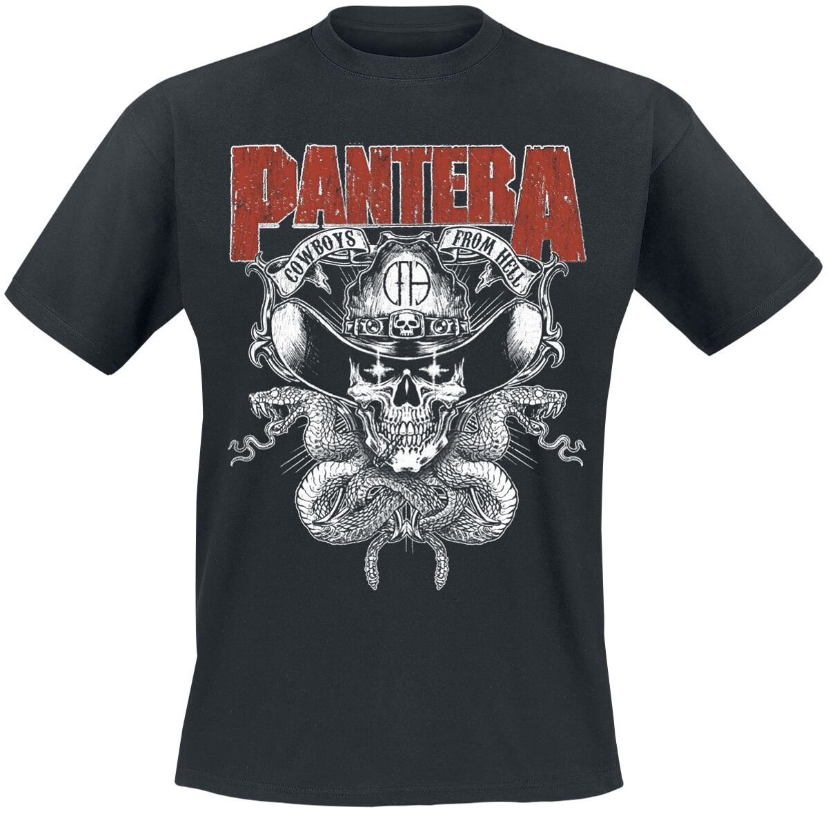 Pantera CFH Texas Skull Heren T-shirt - zwart - L