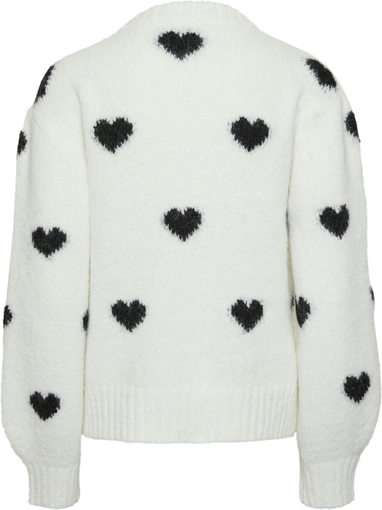 PIECES - PCRINA LS O-NECK HEART KNIT BC - Filles - Pulls tricotés